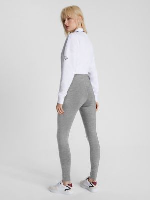 High Waisted Leggings, PVH WHITE, Tommy Hilfiger