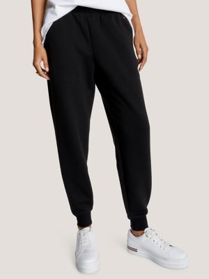 Relaxed Fit Solid Sweatpant, Black