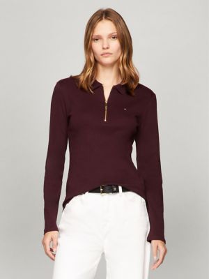 Long Sleeve Zip Slim Fit Polo Tommy Hilfiger