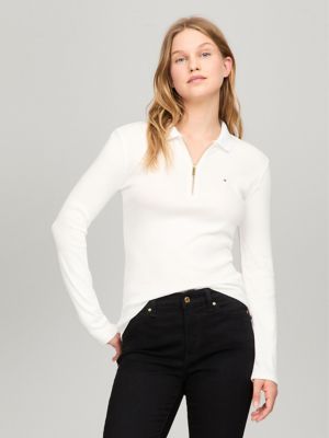 Tommy Hilfiger Women's Blouse Solid Long Sleeve Work Shirts