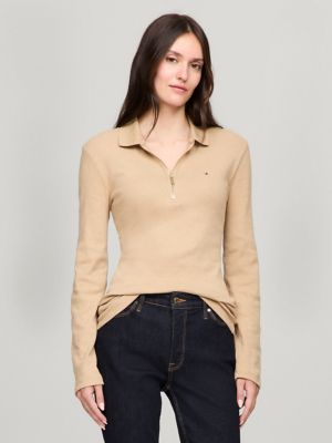 Long Sleeve Zip Slim Fit Polo Tommy Hilfiger