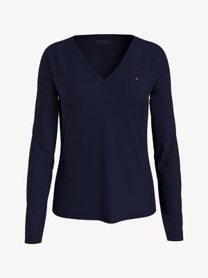 Long-Sleeve V-Neck T-Shirt | Tommy Hilfiger