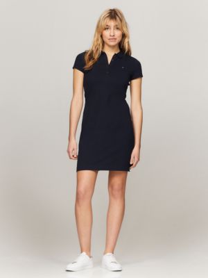 Tommy Hilfiger Women's Monogram Fil Coupe Midi Shirtdress - Blue - 2