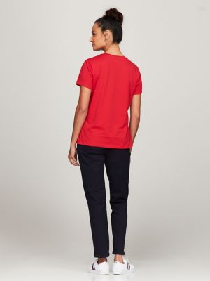 Signature Logo Crewneck T-Shirt, Primary Red