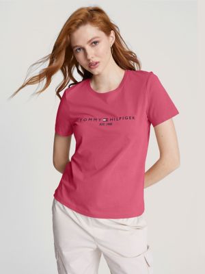 Embroidered Tommy Logo T-Shirt, Florida Coral