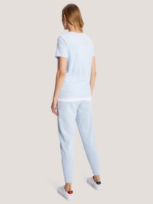 Embroidered Tommy Logo T-Shirt, Breezy Blue