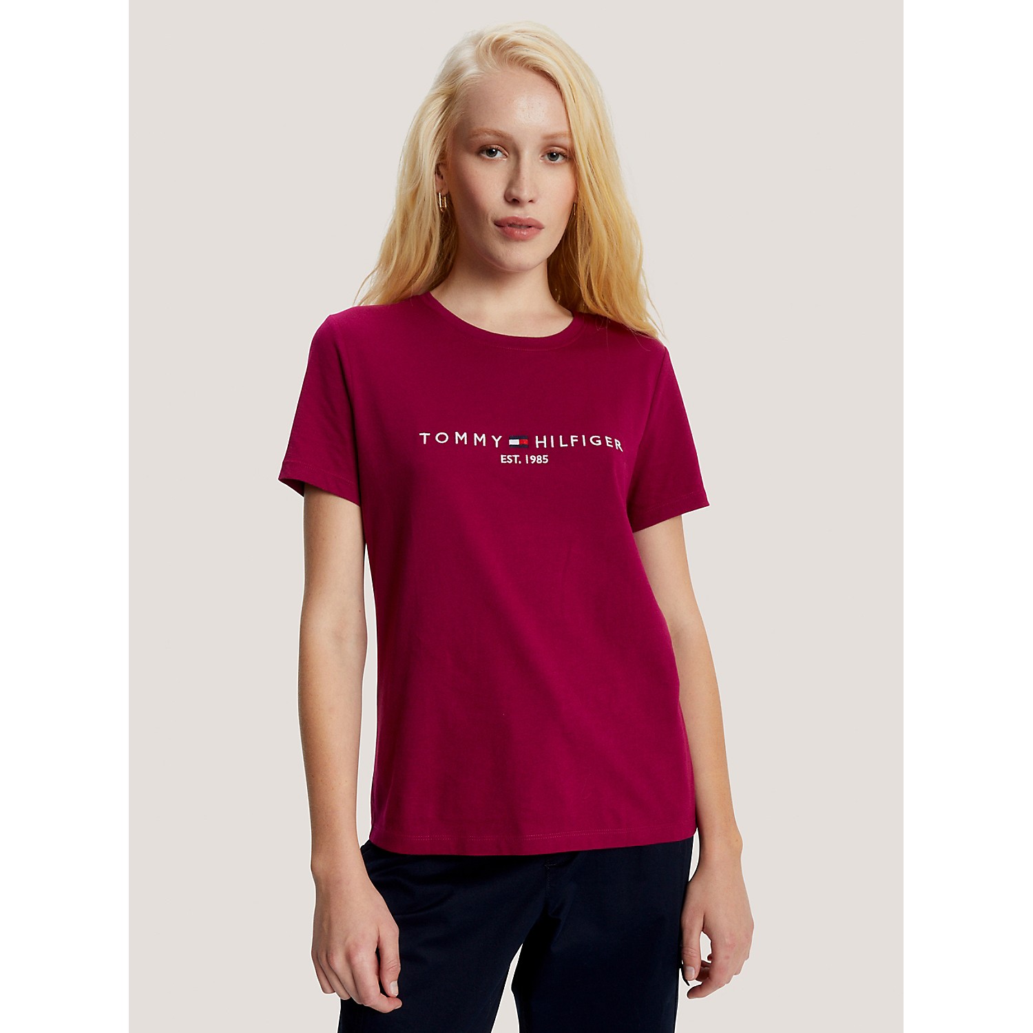 TOMMY HILFIGER Embroidered Tommy Logo T-Shirt