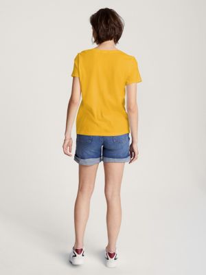 Embroidered Tommy Logo T-Shirt, Sunburst Yellow