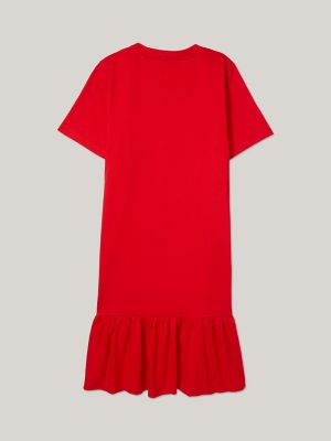Tommy Jeans T-Shirt Dress, Blush Red