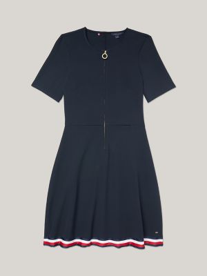 Logo Stripe Fit and Flare Dress Tommy Hilfiger USA