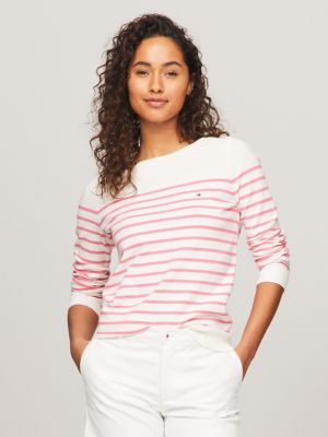 Tommy Hilfiger REGULAR HOODIE Pink - Free delivery  Spartoo NET ! -  Clothing sweaters Women USD/$87.20