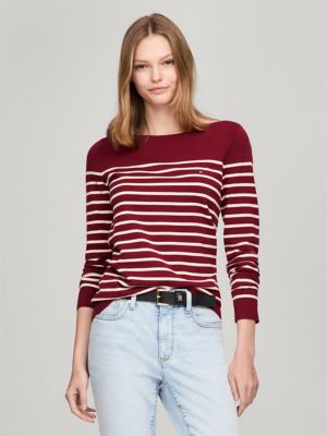 Tommy hilfiger striped sweater women's top