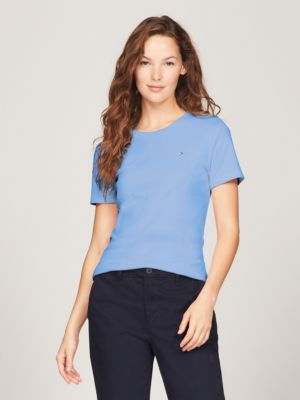Solid Crewneck Favorite T-Shirt, Sky Cloud