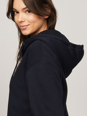  Tommy Hilfiger Sudadera con capucha Performance Zip para mujer,  azul jaspeado True : Ropa, Zapatos y Joyería