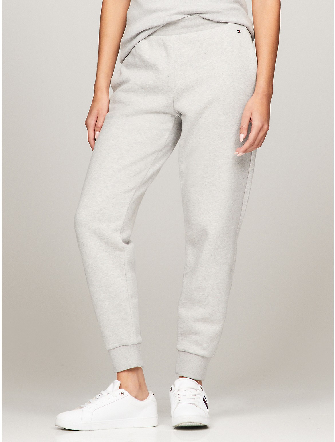 Tommy Hilfiger Relaxed Long Womens Sweatpants In Light Grey Heather