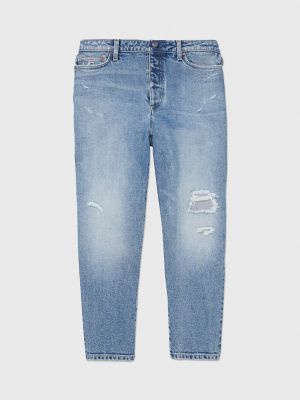 Distressed Mom Fit Jean