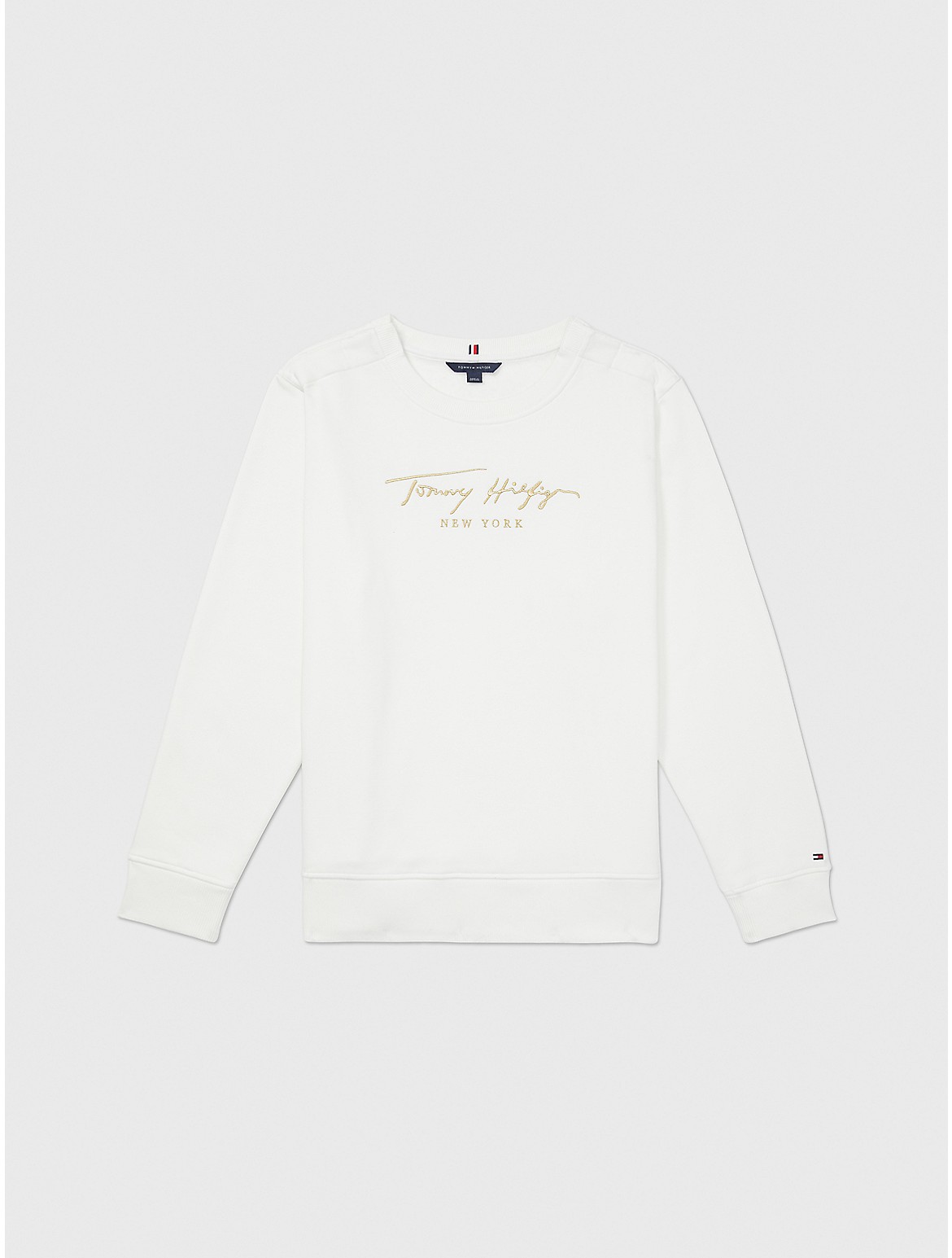 Tommy Hilfiger Signature Sweatshirt In Milky Way