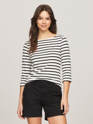 Stripe Boatneck Hilfiger Tommy T-Shirt | USA
