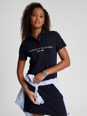 Tommy Hilfiger Tommy Hilfiger Soft Stripe Womens Polo Style Sweatshirt