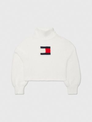 Suéter feminino tommy hilfiger textured flag em Promoção na Americanas