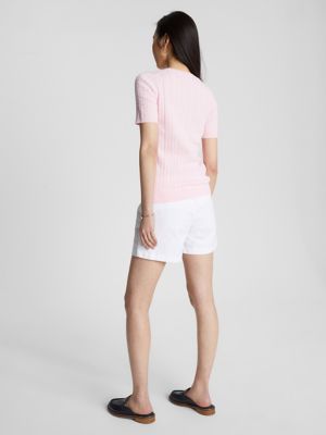 ShortSleeve Cable Knit Sweater Tommy Hilfiger