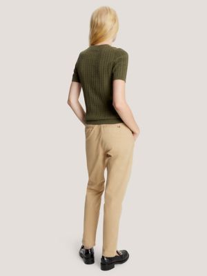 Cable Knit Short-Sleeve Sweater | Tommy Hilfiger