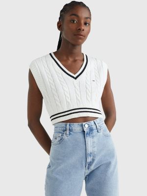 Cropped Cable Knit Tommy Hilfiger