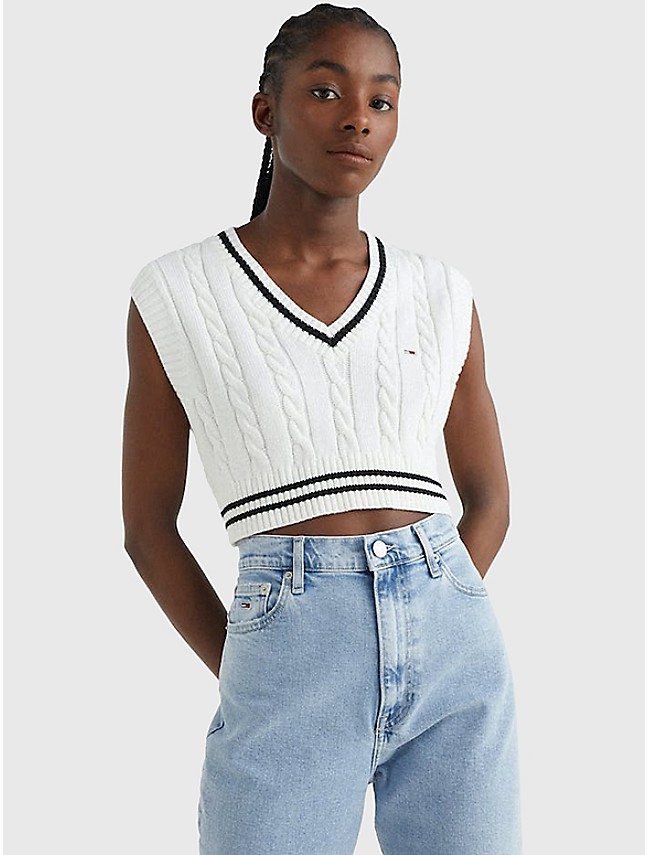 Cropped Cable Knit | Hilfiger