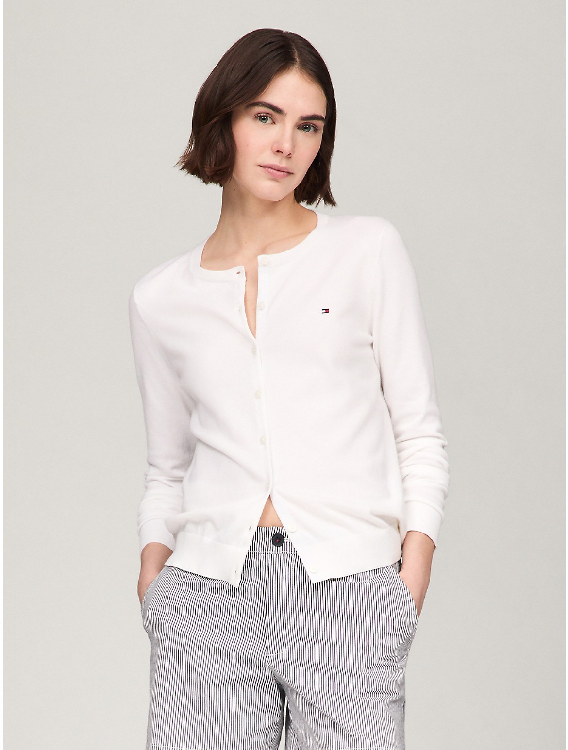 Tommy Hilfiger Women's Solid Button-Up Cardigan