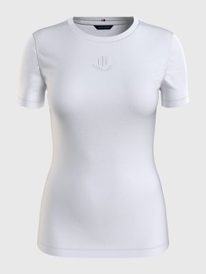 Crest Logo T-Shirt, Optic White