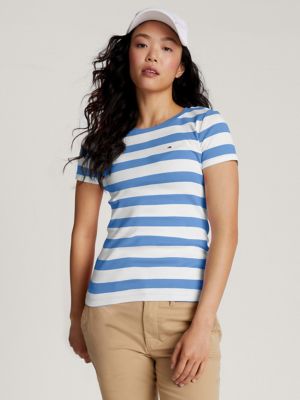 Tommy hilfiger striped on sale t shirt womens