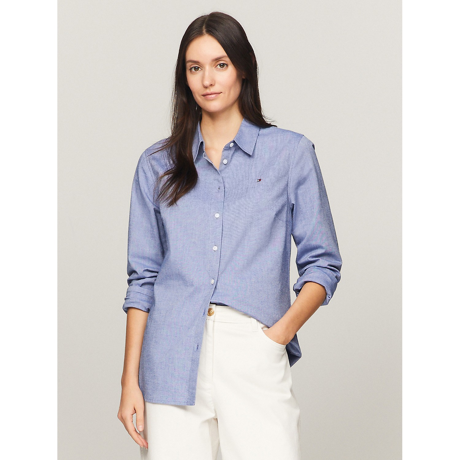 TOMMY HILFIGER Solid Chambray Shirt