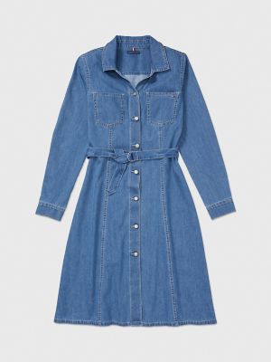 Belted Denim Dress