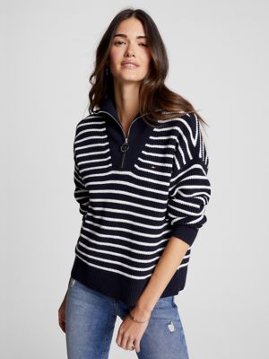 eftertænksom subtropisk krydstogt Quarter-Zip Stripe Sweater | Tommy Hilfiger USA