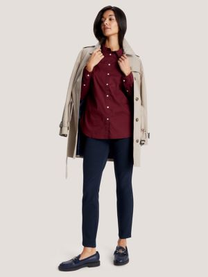 Slim Fit Solid Shirt, Deep Rouge