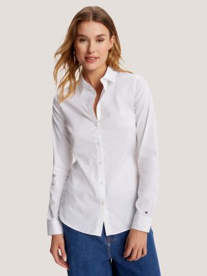 Slim Fit Solid Shirt, Optic White
