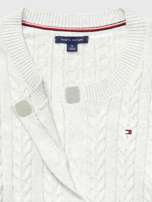Solid Cable Knit Tommy Cardigan USA Hilfiger 