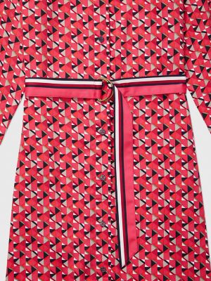 | USA Geometric Hilfiger Shirtdress Belted Print Tommy
