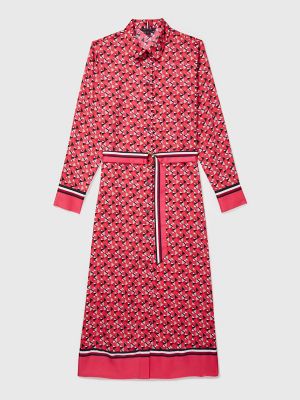 Tommy | Geometric Print Shirtdress USA Belted Hilfiger