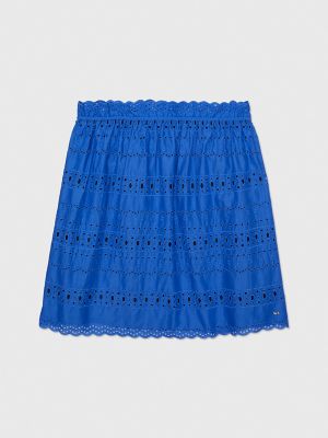 Embroidered Skirt, Verona Blue