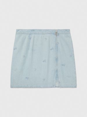 Tommy Motif Denim Critter Skirt