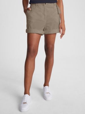 Off-White high-waisted belted shorts - KAKI NO COLOR