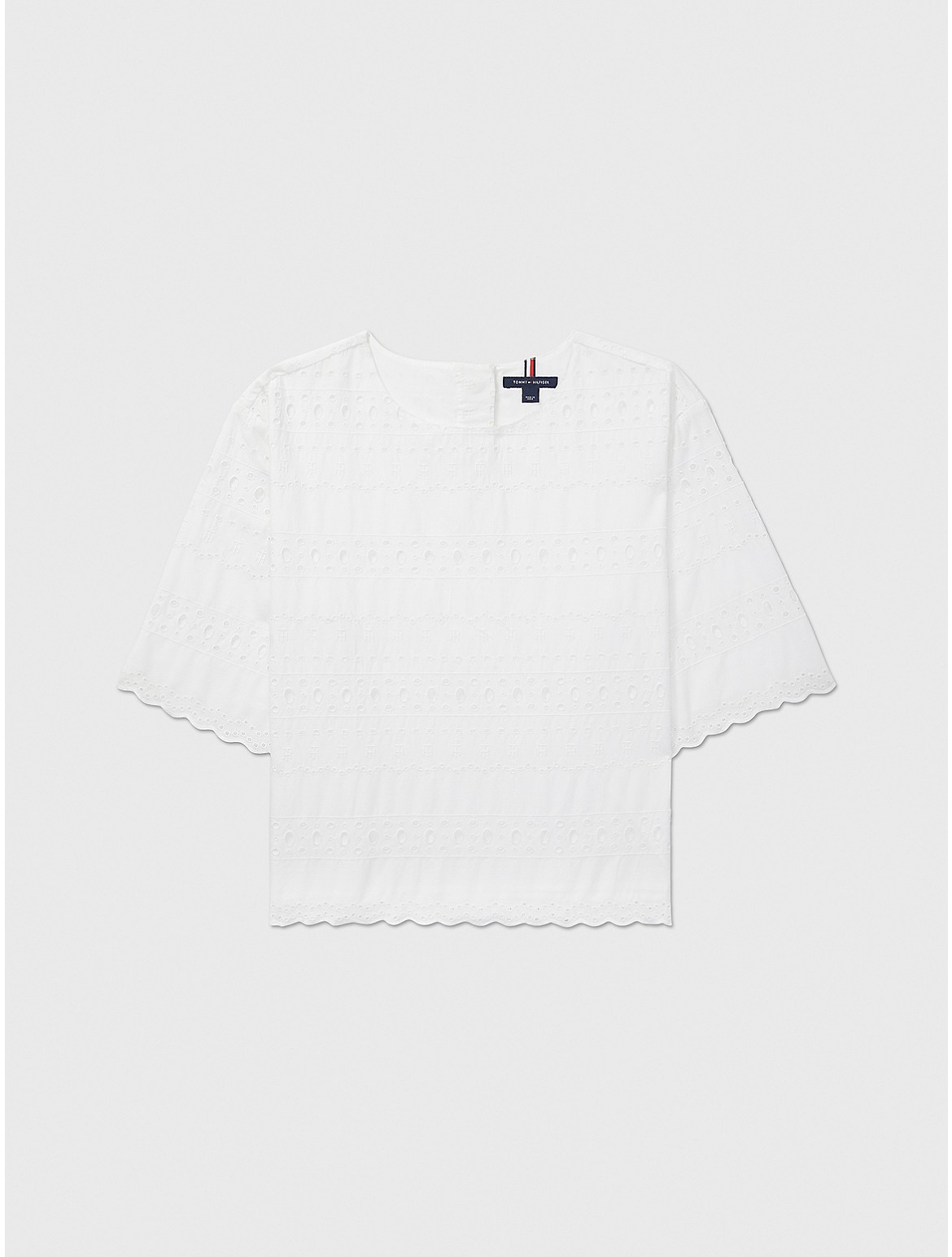Tommy Hilfiger Women's Embroidered Top - White - S