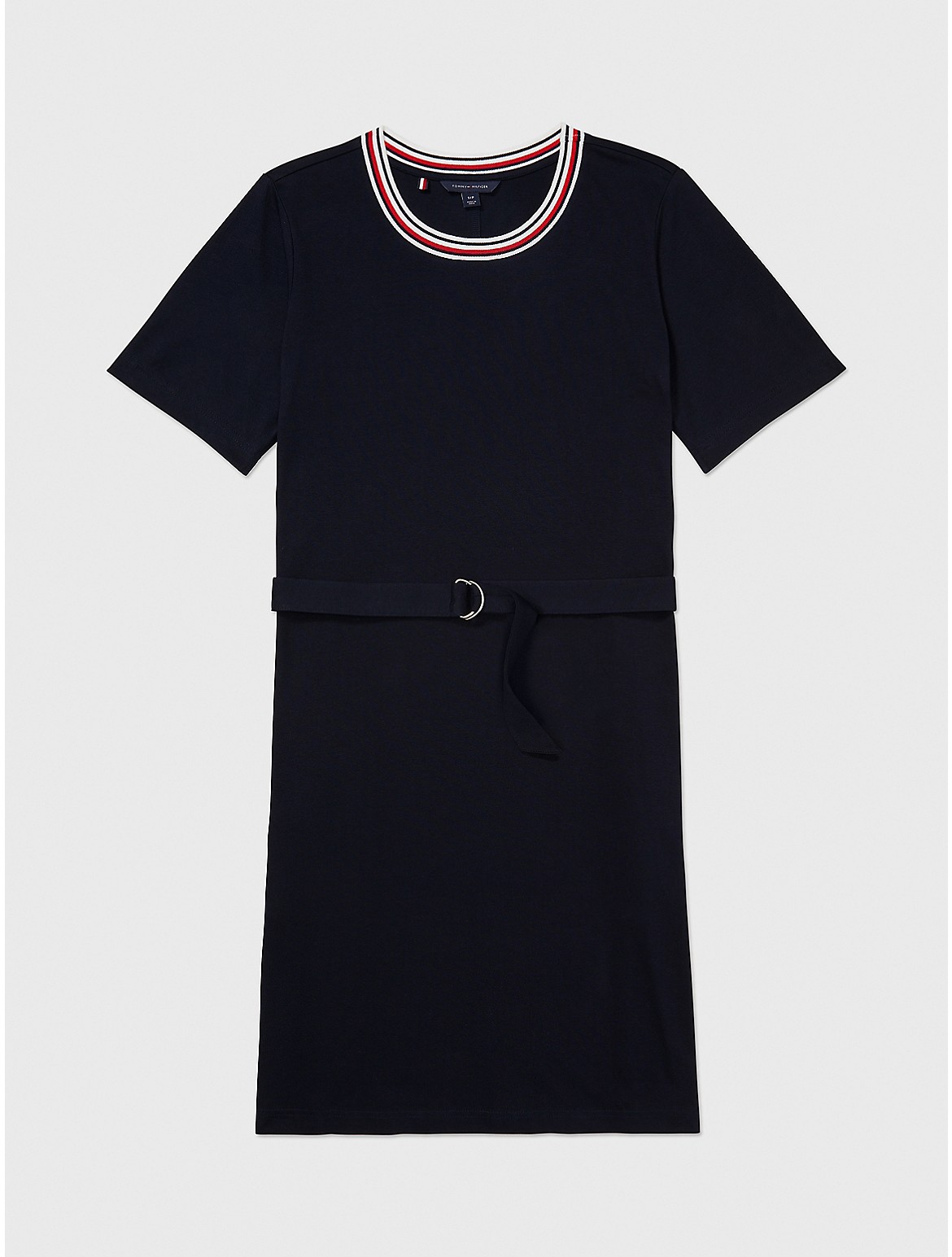 Tommy Hilfiger Women's Belted Shift Dress - Blue - XL