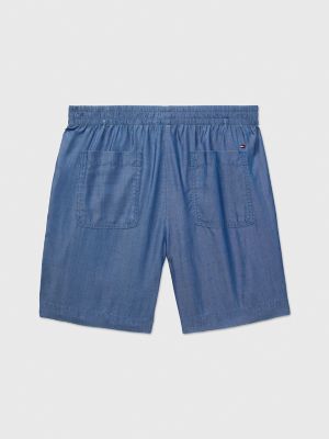 Chambray Pull-On Short, Medium Wash Chambray