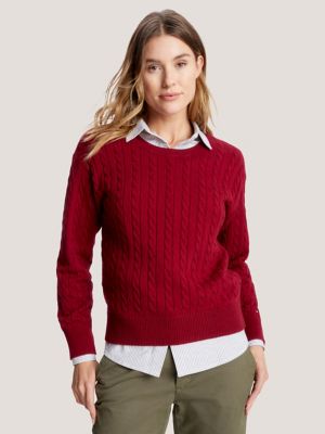 Tommy Hilfiger Women's Signature Crewneck T-Shirt - Brown - Xs