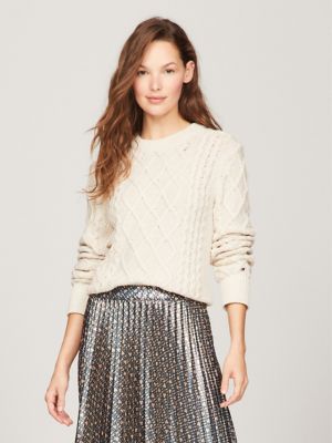 Mixed Cable Knit Sweater | Tommy Hilfiger