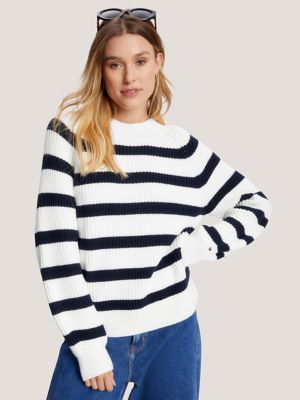 Tommy hilfiger blue and white striped shop sweater