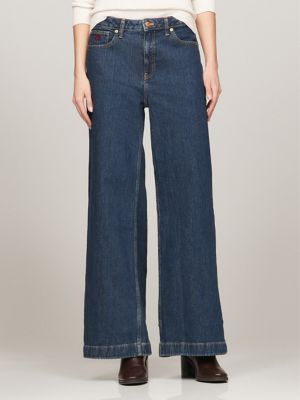 High-Waist Straight Fit Indigo Wash Jean