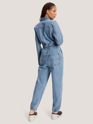 Kommentér Outlaw Rasende Stone Wash Badge Denim Jumpsuit | Tommy Hilfiger USA